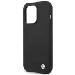 BMW BMHCP14XSILBK iPhone 14 Pro Max 6,7", Silicone Metal Logo hátlap, tok, fekete