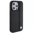 BMW BMHCP15L22RDPK Leather Textured & Stripe iPhone 15 Pro 6.1" hátlap, tok, fekete