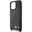 BMW BMHCP15L23PSCCK iPhone 15 Pro 6.1", M Edition Carbon Stripe & Strap M Edition hátlap, tok, fekete