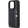 BMW iPhone 15 Pro Perforated Tricolor Line (BMHCP15L23PUPVK) hátlap, tok, fekete