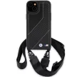 BMW BMHCP15M23PSCCK M Edition Carbon Stripe & Strap iPhone 14 Plus/15 Plus hátlap, tok, fekete