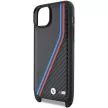 BMW BMHCP15M23PSVTK M Edition Carbon Tricolor Lines & Strap iPhone 14 Plus/15 Plus 6.7" hátlap, tok, fekete