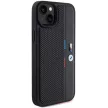 BMW BMHCP15M23PUPVK iPhone 14 Plus/15 Plus 6.7", Perforated Tricolour Stripe hátlap, tok, fekete