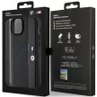 BMW BMHCP15M23PUPVK iPhone 14 Plus/15 Plus 6.7", Perforated Tricolour Stripe hátlap, tok, fekete