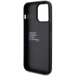 BMW iPhone 15 Pro Max Leather Carbon (BMHCP15X22NBCK) eredeti bőr hátlap, tok, fekete