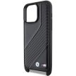 BMW BMHCP15X23PSCCK iPhone 15 Pro Max 6.7", M Edition Carbon Stripe & Strap hátlap, tok, fekete