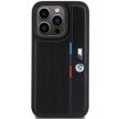 BMW iPhone 15 Pro Max Perforated Tricolor Line (BMHCP15X23PUPVK) hátlap, tok, fekete