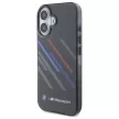 BMW iPhone 16 Plus Motosport IML Random Stripes (BMHCP16M23HTRAK) hátlap, tok, fekete