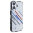 BMW iPhone 16 Motosport IML Random Stripes (BMHCP16S23HTRAG) hátlap, tok, szürke
