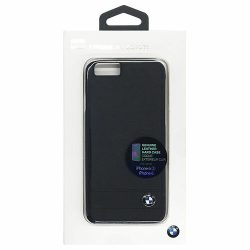   BMW iPhone 6/6S Signature Premium Leather hátlap, tok, fekete