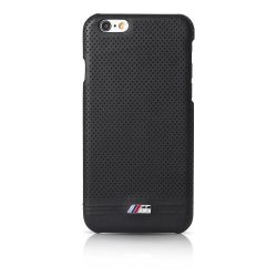   BMW iPhone 6 Plus/6S Plus M Sport Adrenaline Hard Embossed Line bőr (BMHCP6LMPEBIC) hátlap, tok, fekete