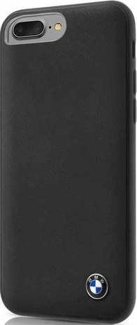 BMW iPhone 6 Plus/7 Plus/8 Plus Signature Genuine Leather Soft (BMHCP7LGLSCBK) hátlap, tok, fekete