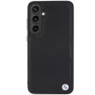 BMW BMHCS24M23RCGPK S24 Plus , hátlap, bőr tok Signature Leather Crossing Lines Pattern, fekete