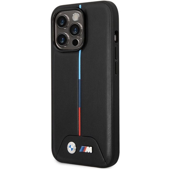 BMW iPhone 13 Pro Max Quilted Tricolor MagSafe (BMHMP13X22PVTK) magsafe kompatibilis hátlap, tok, fekete
