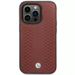 BMW iPhone 14 Pro 6,1" burgundy Leather Diamond Pattern MagSafe (BMHMP14L22RFGR) hátlap, tok,borfó
