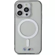 BMW iPhone 14 Pro 6.1" transparent hátlap, tok, Silver Ring MagSafe (BMHMP14LHCRS) hátlap, tok, átlátszó