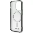 BMW iPhone 14 Pro 6.1" transparent hátlap, tok, Silver Ring MagSafe (BMHMP14LHCRS) hátlap, tok, átlátszó