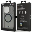 BMW iPhone 14 Pro 6.1" grey Pattern MagSafe (BMHMP14LHGPK) hátlap, tok, szürke