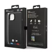 BMW BMHMP14M22PTDK Leather Stamp Tricolor Magsafe iPhone 14 Plus 6.7 " hátlap, bőr tok, fekete