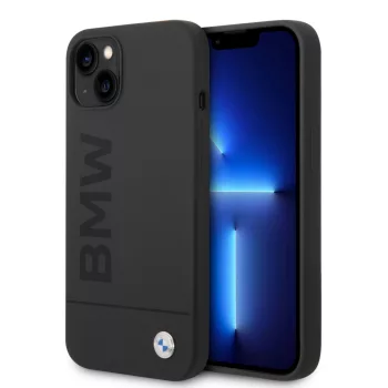   BMW iPhone 14 Plus Silicone Signature Logo Magsafe (BMHMP14MSLBLBK) hátlap, tok, fekete