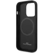 BMW BMHMP14X22RFGK Leather Diamond Pattern MagSafe iPhone 14 Pro Max 6.7" hátlap, bőr tok, fekete