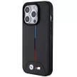 BMW BMHMP15L22PVTK iPhone 15 Pro 6.1" Quilted Tricolor MagSafe hátlap, tok, fekete