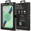 BMW BMHMP15LHDTN iPhone 15 Pro 6.1", M Tricolor Stripes MagSafe hátlap, tok, zöld