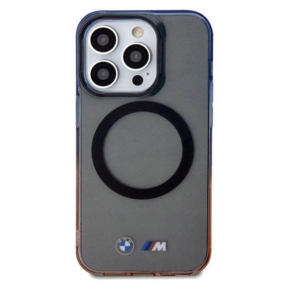 BMW iPhone 15 Pro Gradient Bumper MagSafe (BMHMP15LHTGE) Magsafe kompatibilis hátlap, tok, szürke