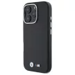 BMW iPhone 16 Pro M Smooth Full Wrapped Metal (BMHMP16L23PMWK) MagSafe hátlap, tok, fekete
