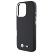 BMW iPhone 16 Pro M Smooth Full Wrapped Metal (BMHMP16L23PMWK) MagSafe hátlap, tok, fekete