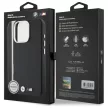 BMW iPhone 16 Pro M Smooth Full Wrapped Metal (BMHMP16L23PMWK) MagSafe hátlap, tok, fekete