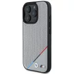 BMW iPhone 16 Pro M Perforated Tricolor Line(BMHMP16L23PUPDG) MagSafe hátlap, tok, szürke