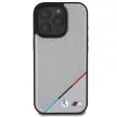 BMW iPhone 16 Pro M Perforated Tricolor Line(BMHMP16L23PUPDG) MagSafe hátlap, tok, szürke
