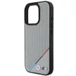 BMW iPhone 16 Pro M Perforated Tricolor Line(BMHMP16L23PUPDG) MagSafe hátlap, tok, szürke