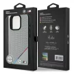 BMW iPhone 16 Pro M Perforated Tricolor Line(BMHMP16L23PUPDG) MagSafe hátlap, tok, szürke