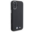 BMW iPhone 16 M Smooth Full Wrapped Metal MagSafe (BMHMP16S23PMWK) MagSafe hátlap, tok, fekete