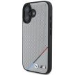 BMW iPhone 16 M Perforated Tricolor Line MagSafe (BMHMP16S23PUPDG) MagSafe hátlap, tok, szürke