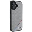 BMW iPhone 16 M Perforated Tricolor Line MagSafe (BMHMP16S23PUPDG) MagSafe hátlap, tok, szürke