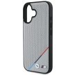 BMW iPhone 16 M Perforated Tricolor Line MagSafe (BMHMP16S23PUPDG) MagSafe hátlap, tok, szürke