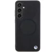 BMW BMHMS24M23RTPK S24 Plus , hátlap, bőr tok Signature Leather Half Textured & Circle MagSafe, fekete