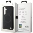 BMW BMHMS24M23RTPK S24 Plus , hátlap, bőr tok Signature Leather Half Textured & Circle MagSafe, fekete