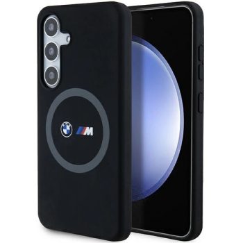   BMW M Silicone Printed Ring MagSafe hátlap, tok Samsung Galaxy S24, fekete