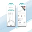 Devia Smart 3in1 Lightning/Micro-usb/Type-C USB kábel, fehér