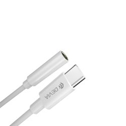 Devia USB-C-3.5mm mini jack adapter, fehér