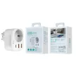 Devia hálózati töltő PD charger 20W 1x USB-C 2x USB 3A, fehér