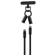 Devia cable lanyard 2in1 PD USB-C - USB-C 1,2 m 60W nyakpánt és kábel, fekete