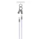 Devia cable lanyard 2in1 PD USB-C - USB-C 1,2 m 60W nyakpánt és kábel, lila