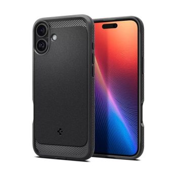   Spigen Rugged Armor Mag Magsafe case iPhone 16 MagSafe ütésálló hátlap, tok, matt, fekete