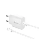 Devia hálózati töltő Rocket PD 20W 1x USB-C, fehér + kábel USB-C - Lightning