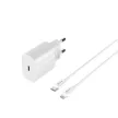 Devia hálózati töltő Rocket PD 20W 1x USB-C, fehér + kábel USB-C - Lightning